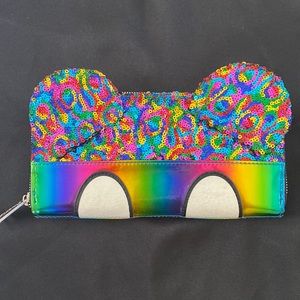 Disney Parks Loungefly Rainbow Wallet. Used wallet.